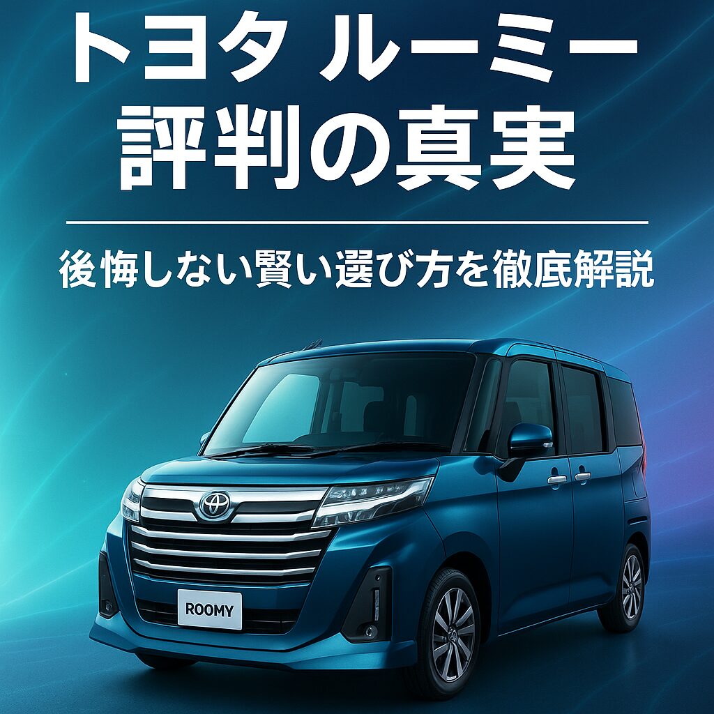 トヨタ ルーミー 評判の真実：後悔しない賢い選び方を徹底解説