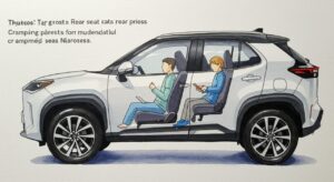 ヤリスクロス 後部座席 狭い