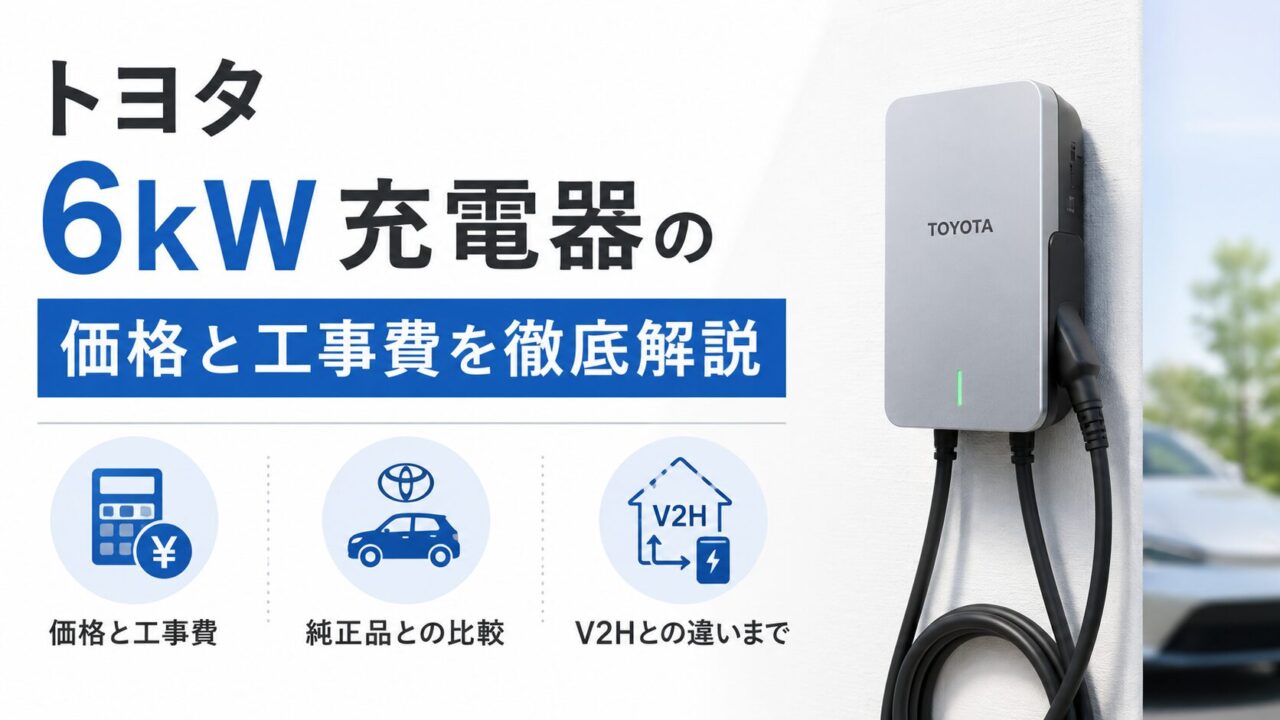 トヨタ 6kw 充電器の価格と工事費を徹底解説｜純正品と
