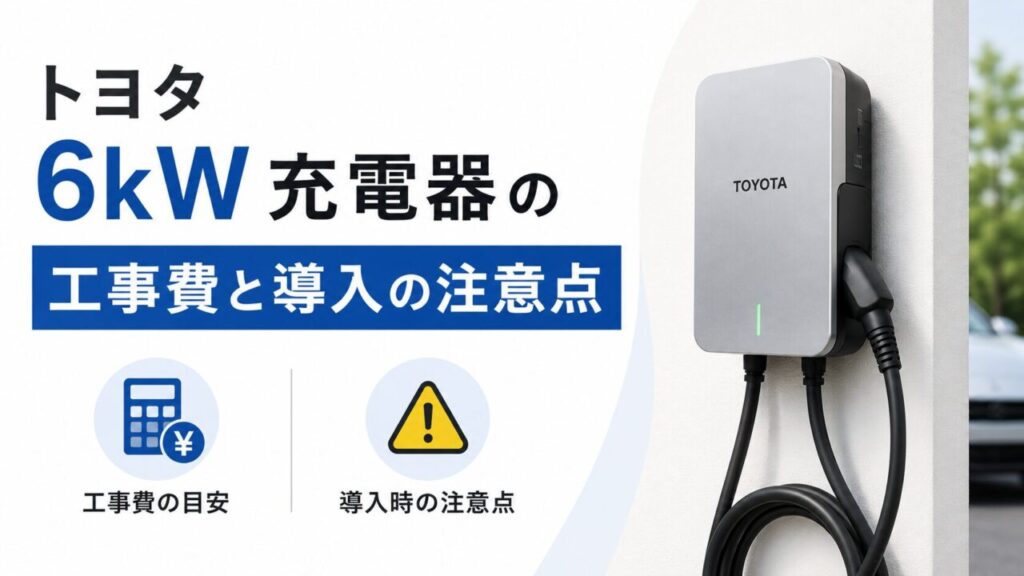 トヨタ 6kw 充電器の価格と工事費を徹底解説｜純正品との比較・V2Hとの