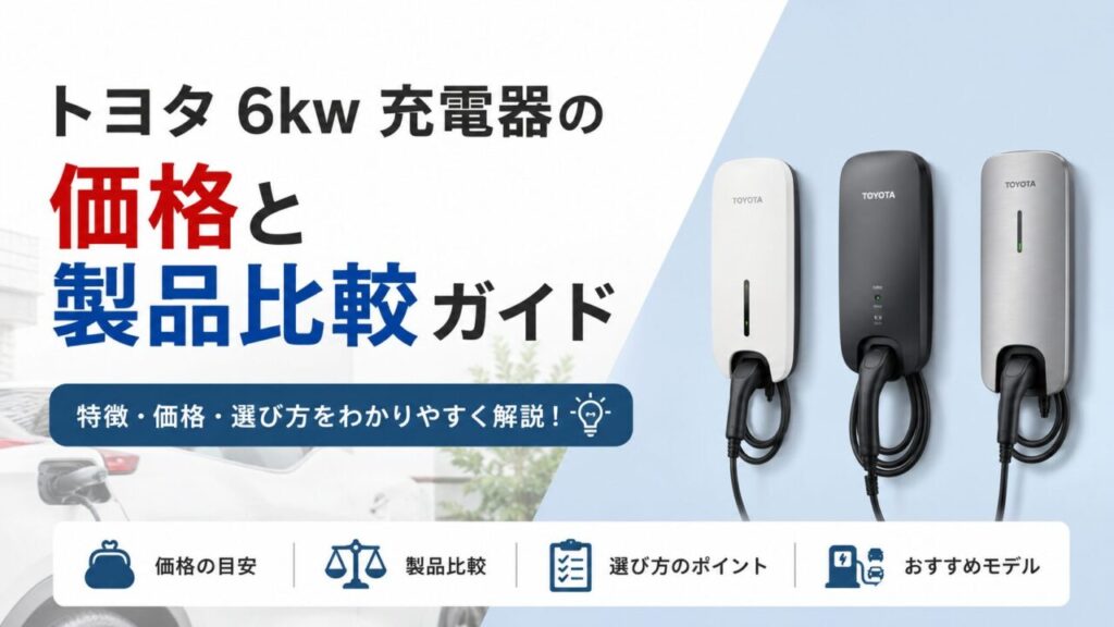 トヨタ 6kw 充電器の価格と工事費を徹底解説｜純正品との比較・V2Hとの