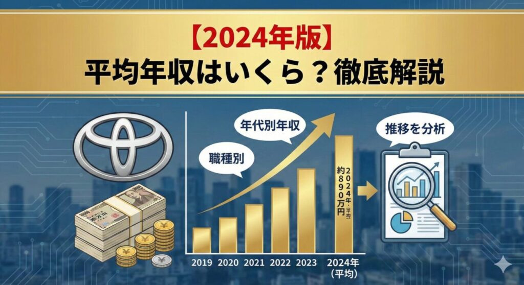 【2024年版】トヨタの平均年収はいくら？徹底解説