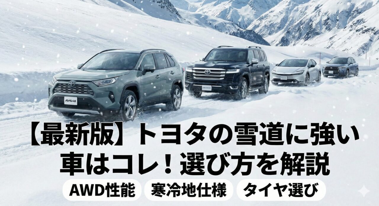 【最新版】トヨタの雪道に強い車はコレ！選び方を解説
