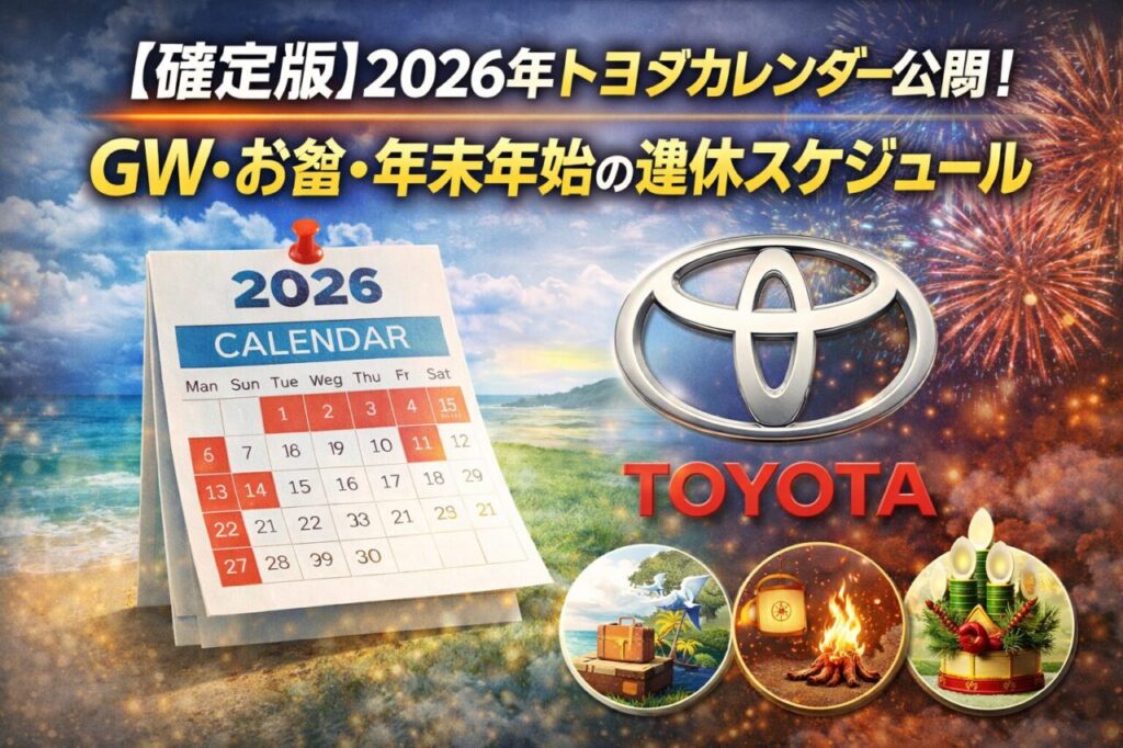 【確定版】2026年トヨタカレンダー公開！GW・お盆・年末年始の連休スケジュール