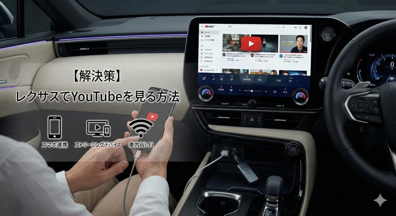 【解決策】レクサスでYouTubeを見る方法まとめ