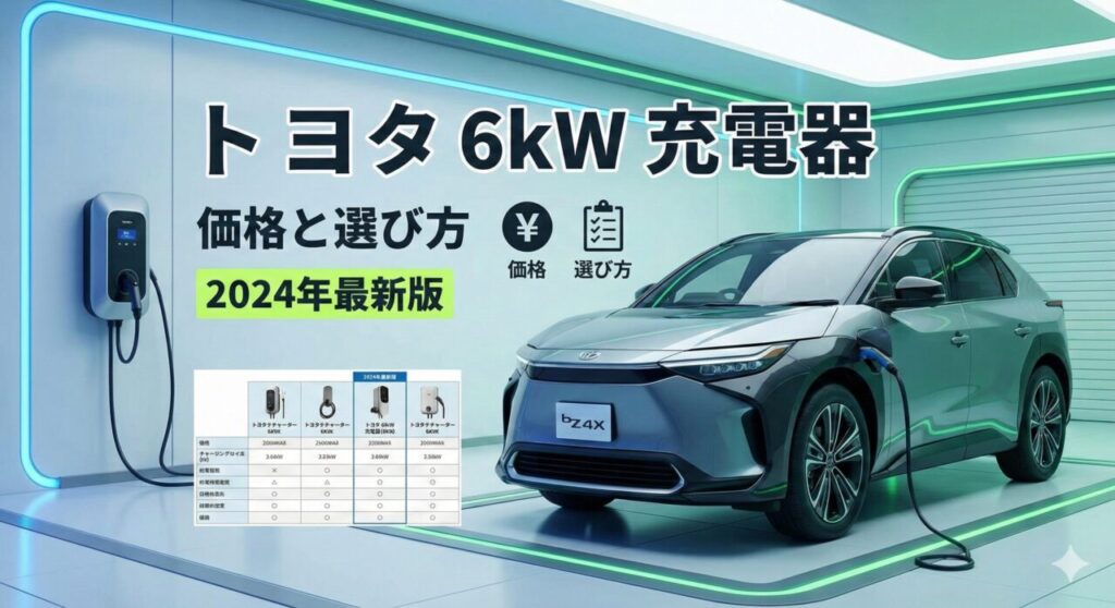 トヨタ 6kw 充電器の価格と選び方【2024年最新版】