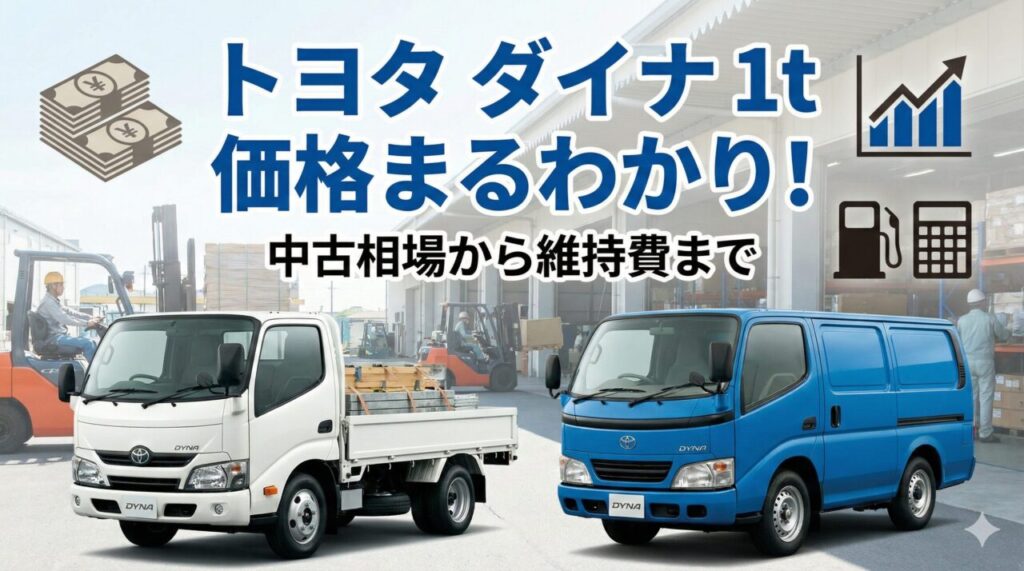 トヨタ ダイナ 1t 価格まるわかり！中古相場から維持費まで