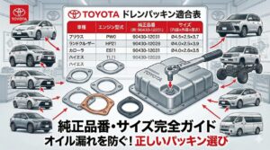 トヨタ ドレンパッキン適合表｜純正品番・サイズ完全ガイド