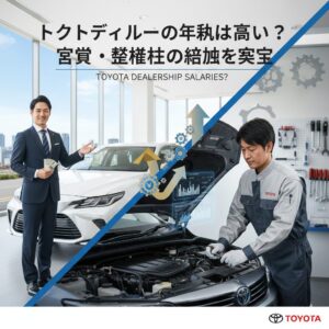 トヨタディーラーの年収は高い？営業・整備士の給料実態