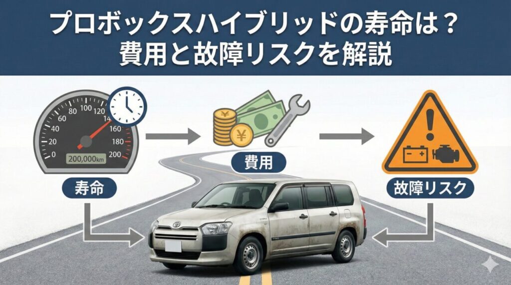 プロボックスハイブリッドの寿命は？費用と故障リスクを解説