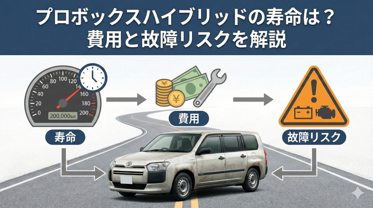 プロボックスハイブリッドの寿命は？費用と故障リスクを解説