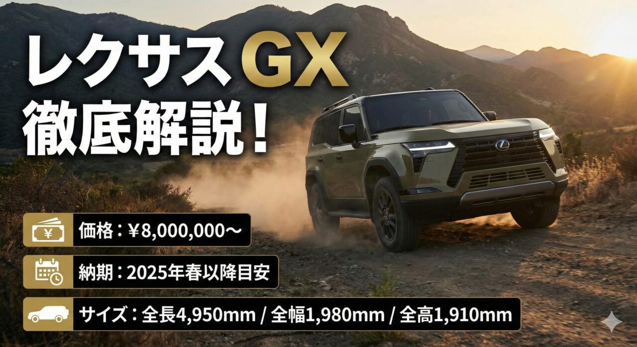 レクサス ジーエックス徹底解説！価格・納期・サイズを網羅
