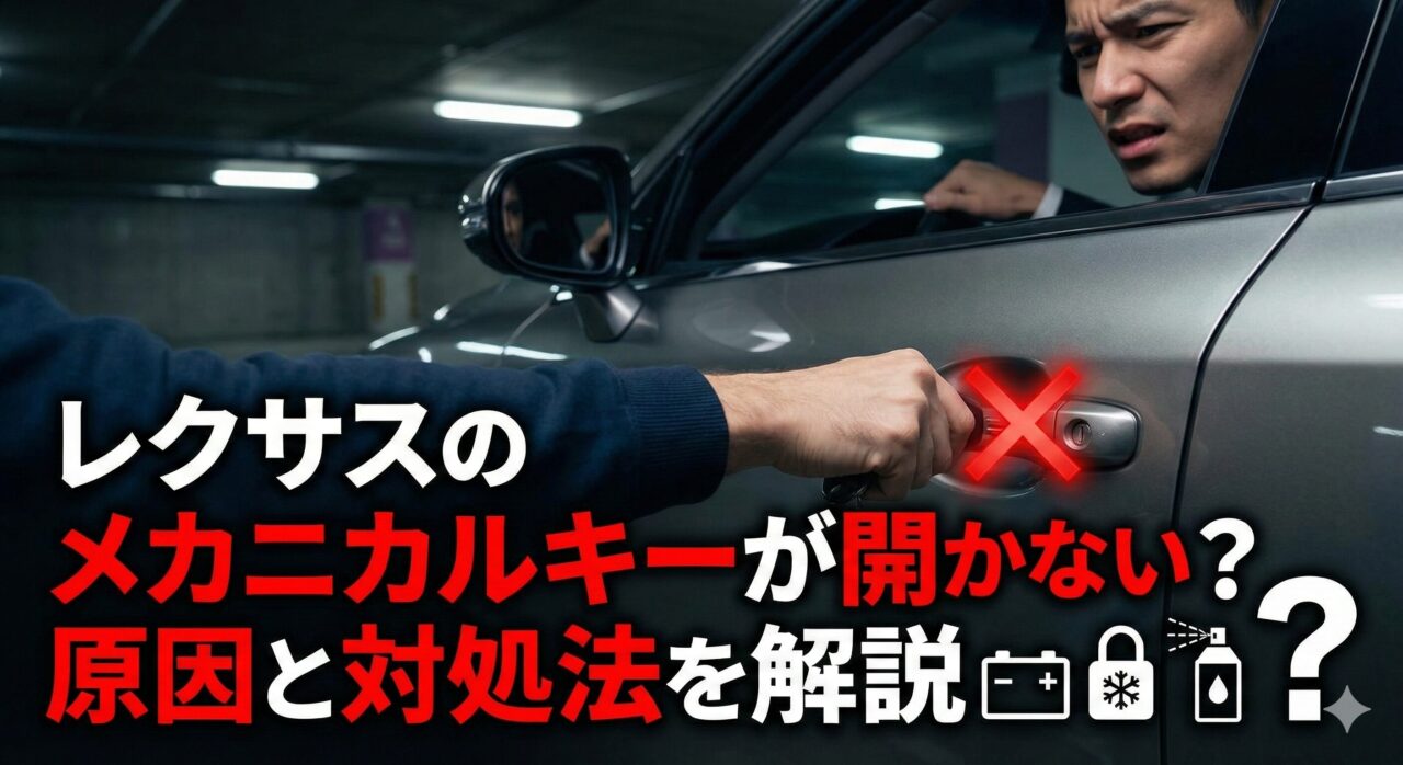 レクサスのメカニカルキーが開かない？原因と対処法を解説