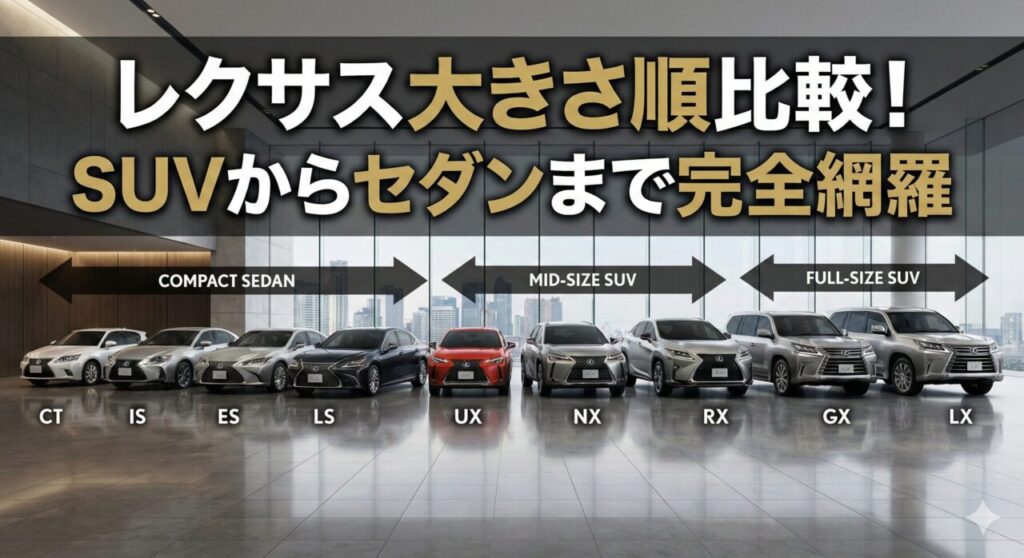 レクサス大きさ順比較！SUVからセダンまで完全網羅