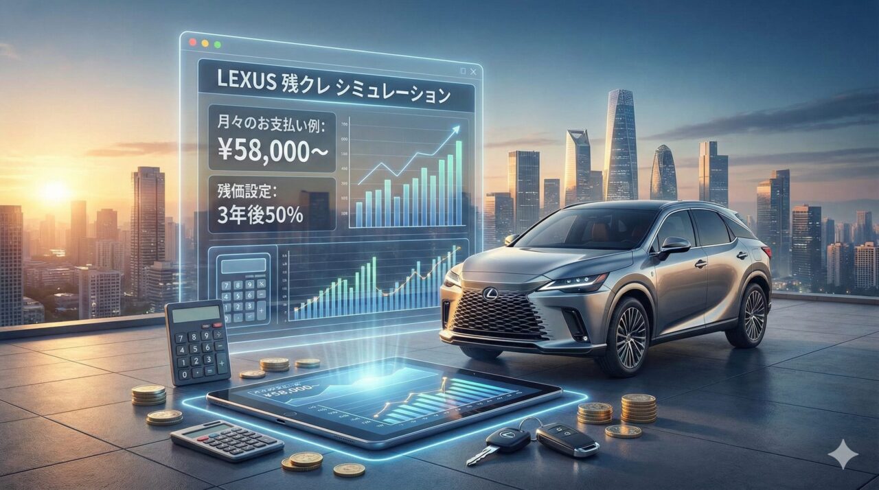 レクサス残クレ月々の支払額！シミュレーションで徹底解説