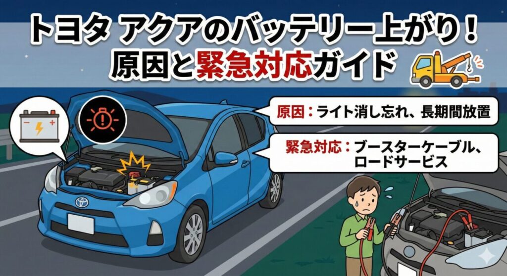 トヨタ アクアのバッテリー上がり！原因と緊急対応ガイド