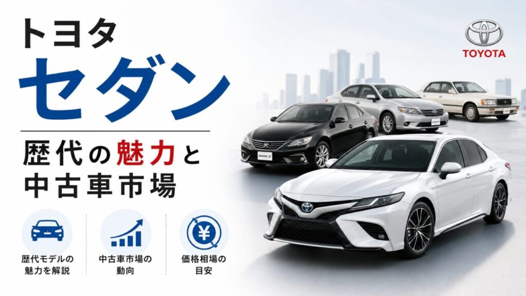 トヨタ セダン 歴代の魅力と中古車市場