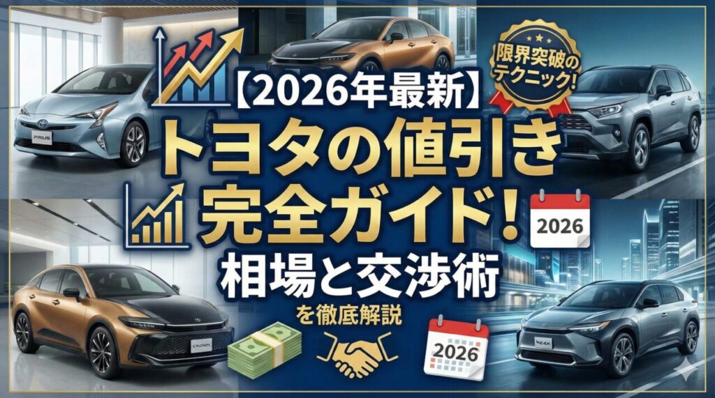 【2026年】トヨタの値引き完全ガイド！相場と交渉術