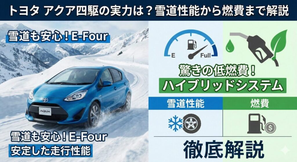 トヨタ アクア四駆の実力は？雪道性能から燃費まで解説
