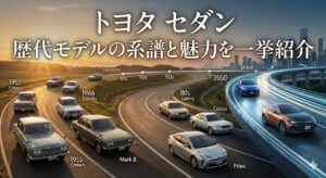 トヨタ セダン 歴代モデルの系譜と魅力を一挙紹介
