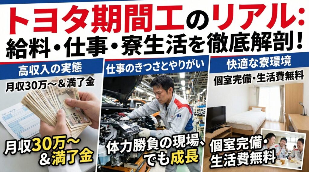 トヨタ期間工の給料は？きつい？寮生活まで徹底解説