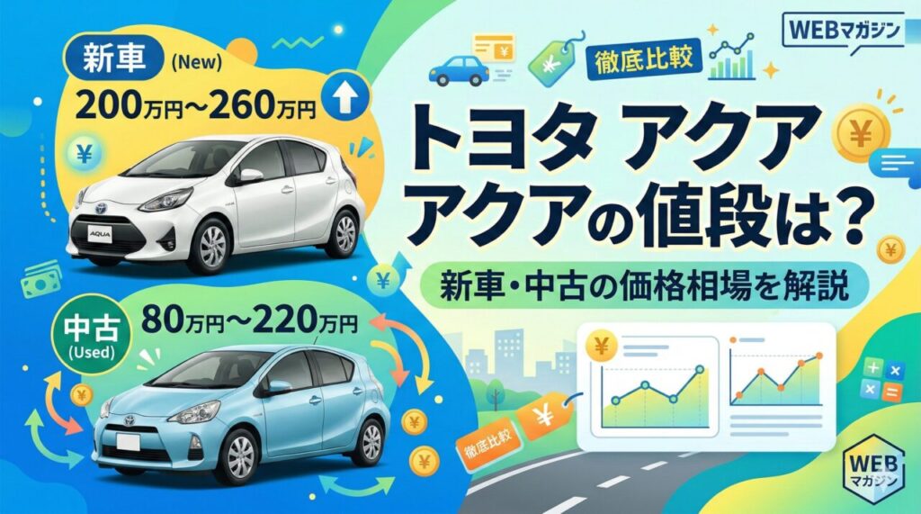 トヨタ アクアの値段は？新車・中古の価格相場を解説