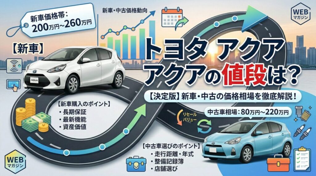 トヨタ アクアの値段は？新車・中古の価格相場を解説