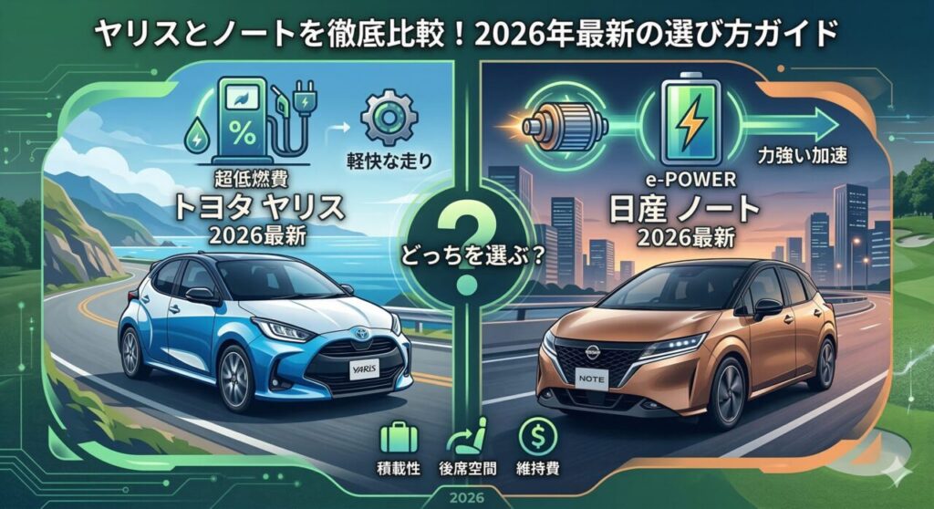 ヤリスとノートを徹底比較！2026年最新の選び方ガイド