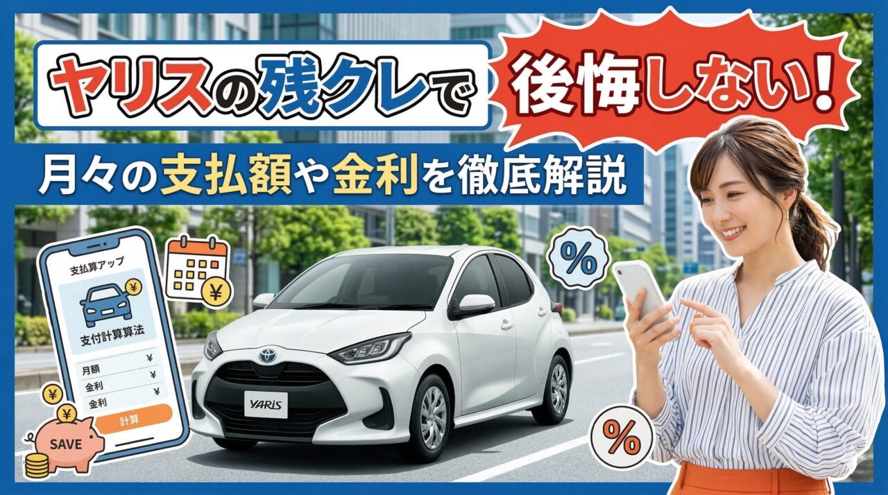 ヤリスの残クレで後悔しない！月々の支払額や金利を徹底解説