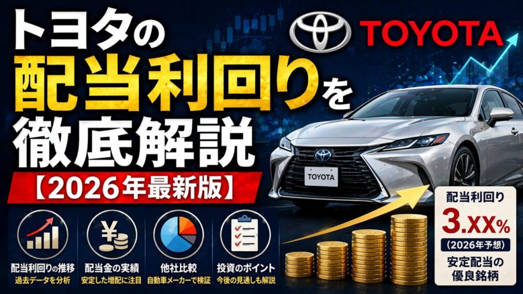 トヨタの配当利回りを徹底解説【2026年最新版】