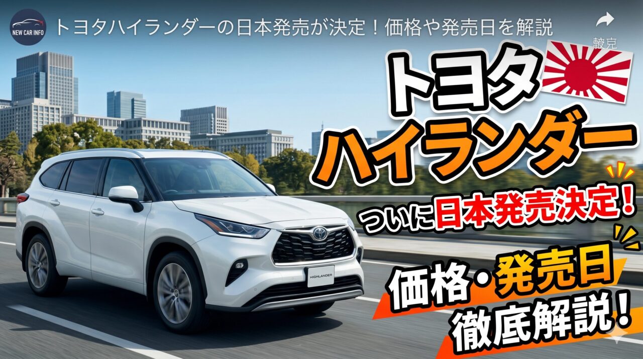 トヨタハイランダーの日本発売が決定！価格や発売日を解説
