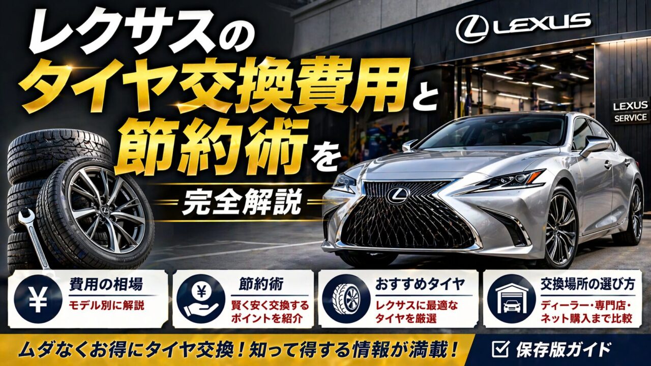 レクサスのタイヤ交換費用と節約術を完全解説