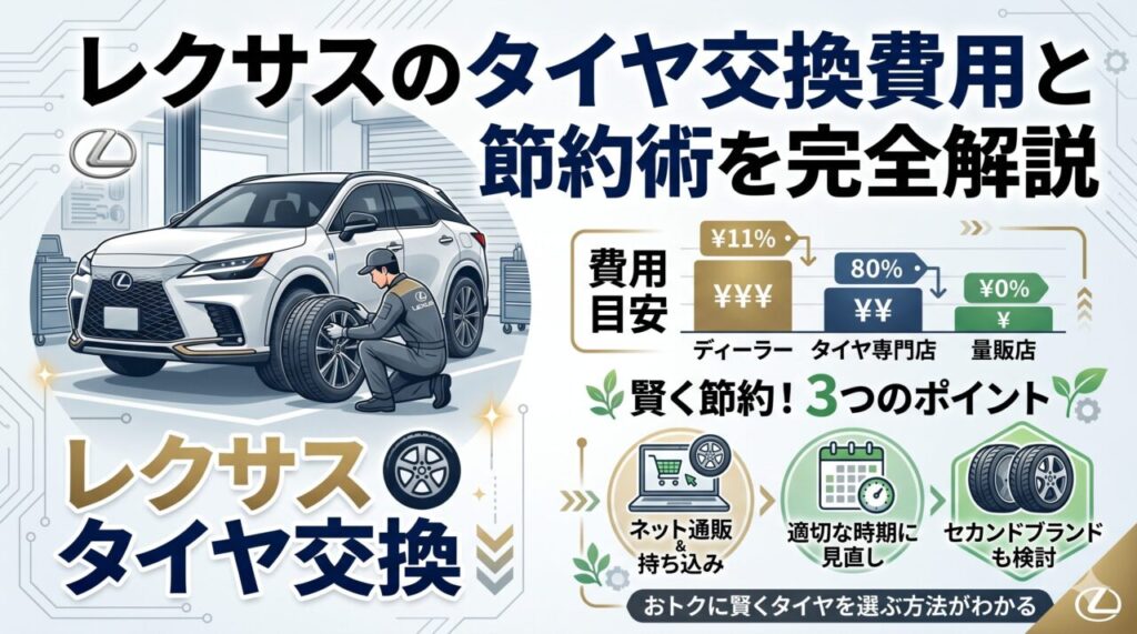 レクサスのタイヤ交換費用と節約術を完全解説