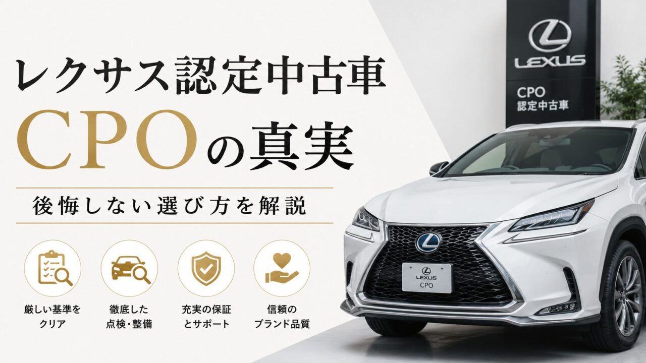 レクサス認定中古車CPOの真実｜後悔しない選び方を解説