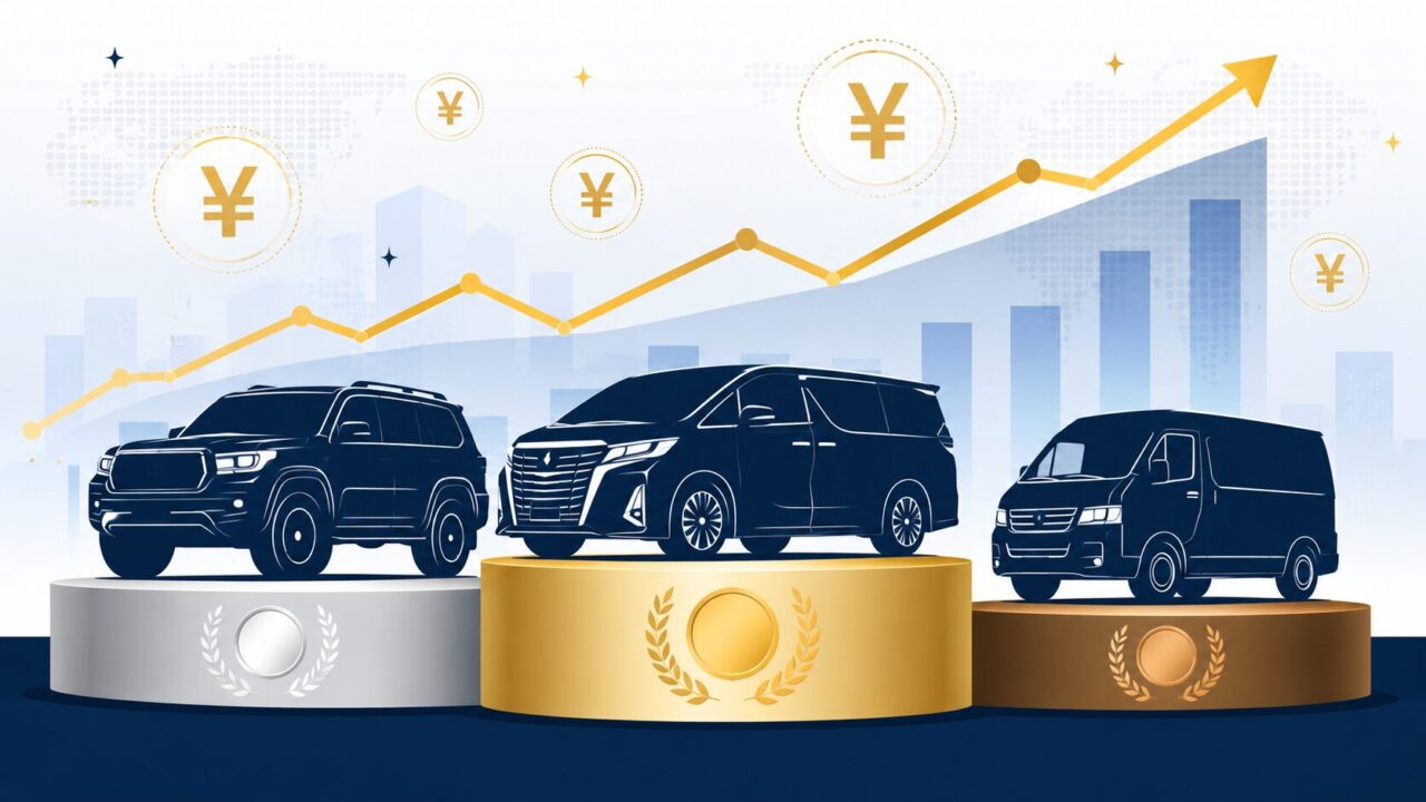 トヨタリセールランキング2026年最新版のイメージ（高く売れるトヨタ車と査定額グラフ）