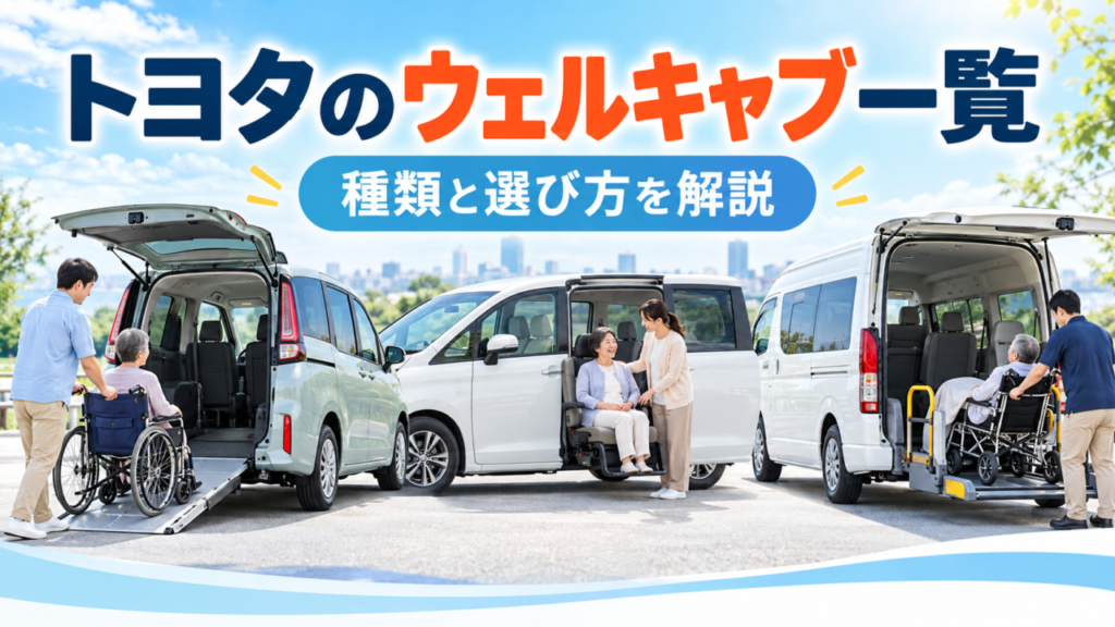 トヨタのウェルキャブ一覧と車いす仕様車・昇降シートなど福祉車両の種類